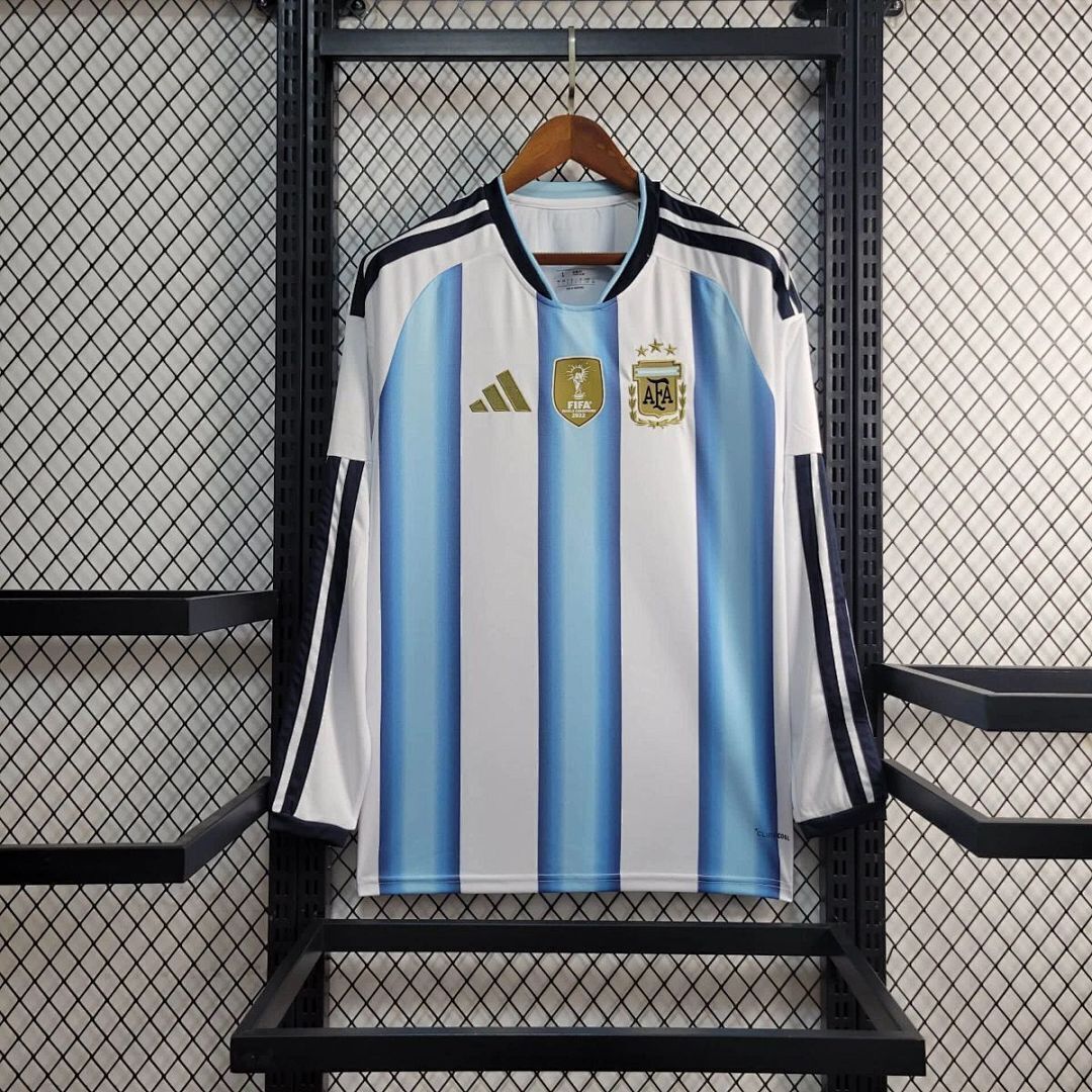 Maillot Argentine Manches Longues Coupe du Monde 2026 Adulte