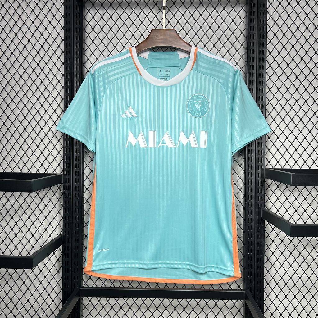Inter Miami Maillot foot 2024 2025  Third Vert  Bleu Version Retro