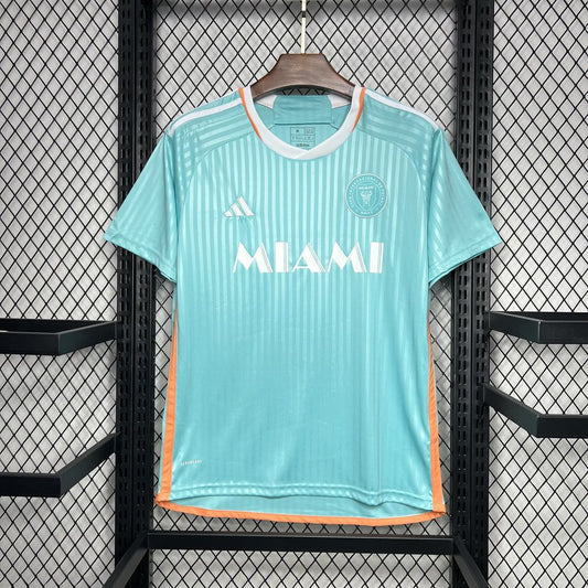 Inter Miami Maillot foot 2024 2025  Third Vert  Bleu Version Retro